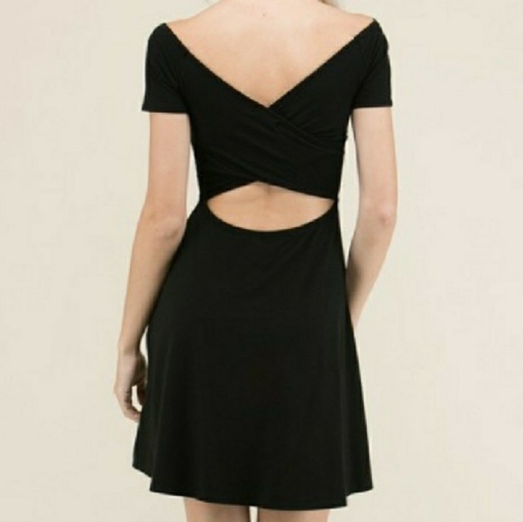 SALE❣️ Sage Simple Flare Cross Back Dress >> - Picture 2 of 5